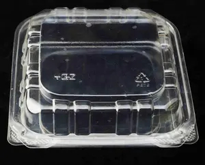 Baki kotak clamshell kemasan buah plastik kustom Blister pet