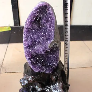 天然巴西紫水晶 Geode 紫色石英水晶簇紫色水晶石英 Geode 批发葡萄集群