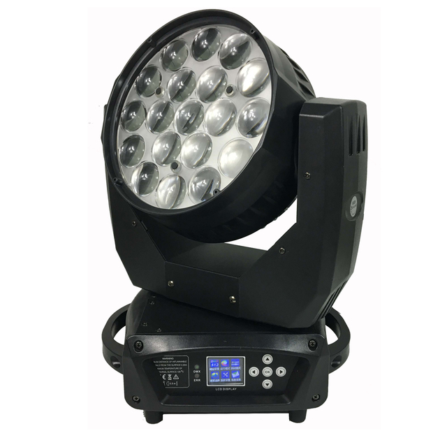 Factory Price 19PCSx15W Martin Mac Aura Zoom Moving Head Beam RGBW 4in1 LED Wash Moving Head Led Stage Lights