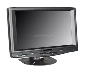 Monitor de pantalla táctil de 7 pulgadas para coche, 1024x600, con entrada de HD-MI, USB para Touch, entrada de corriente DC12V