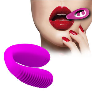 Vibrator tipe U 3 kecepatan untuk wanita, mainan seks dewasa Vibrator stimulasi g-spot dapat diisi ulang USB untuk pasangan - Product Image 1