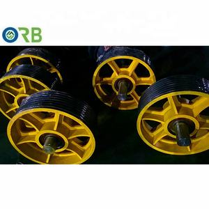 รอกนำทางลิฟต์สำหรับเครื่องขับเคลื่อนลิฟต์ ทำจากเหล็กหล่อ ใช้สำหรับติดตั้งบนตัวลิฟต์และรอกถ่วงน้ำหนัก - Product Image 2