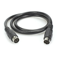 Câble de rallonge audio DIN mâle à mâle à 8 broches personnalisé paire torsadée cuivre nu avec gaine en PVC de 6.5mm de diamètre extérieur
