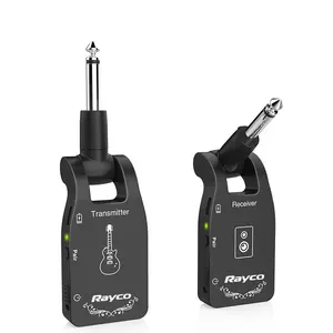 2.4G Wireless Guitar System Transmitter & Receiver Built-in Lithium Battery 30M Transmission Range for Guitar Bass