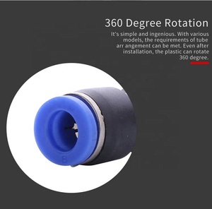 PE UNION TEE Metric 4 millimetri 6 millimetri 8 millimetri 10mm 12mm 14 millimetri 16 millimetri one touch pneumatico push in lato - Product Image 3