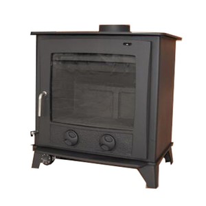 Poêle <span class=keywords><strong>à</strong></span> <span class=keywords><strong>bois</strong></span> multi-combustibles <span class=keywords><strong>20</strong></span> <span class=keywords><strong>kW</strong></span> avec chaudière arrière, autoportant, noir mat, verre résistant aux hautes températures pour le chauffage central - Product Image 6