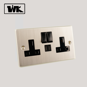 อังกฤษ2แก๊งซ็อกเก็ต13amp สหราชอาณาจักรไฟฟ้าผนังเปลี่ยนซ็อกเก็ต - Product Image 2