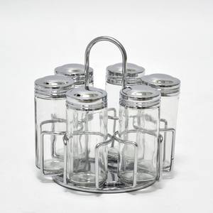 Porte-épices de cuisine en acrylique rotatif 4 pièces - Product Image 5