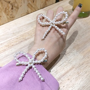 Belle tempérament accessoires <span class=keywords><strong>perle</strong></span> arc pinces à <span class=keywords><strong>cheveux</strong></span> pour filles - Product Image 4