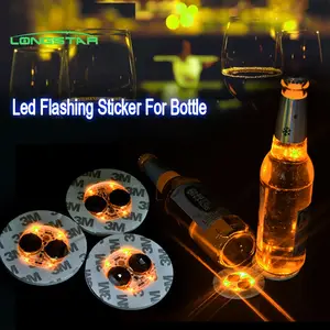 Lunettes adhésives pour verres lumineux à LED, 6x0.3cm, étiquette avec Logo personnalisé, de haute qualité, sac Opp, livraison gratuite