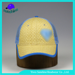 Precio competitivo de alto nivel piloto piping marca Tejer paja delante de gorra de béisbol - Product Image 1