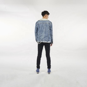 DiZNEW Men Vintage Relax Fit Thick Fleece <strong>Sherpa</strong> Lined <strong>Denim</strong> Jean <strong>Jacket</strong> - Product Image 6