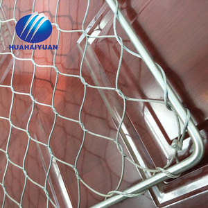 Malla de <span class=keywords><strong>cable</strong></span> de acero inoxidable SUS304, Red de cuerda de alambre aviario, técnica tejida de tejido liso, Red de férula - Product Image 6
