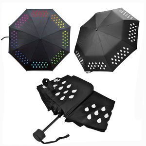 Wholesale Cheap China Custom Designer Rain Sun <strong>Color</strong> <strong>Changing</strong> 3 <strong>Folding</strong> <strong>Umbrella</strong> - Product Image 3