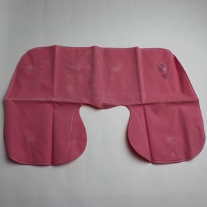 Neck pillow, en forma de u almohada hinchable, custom pvc + pvc flocado inflable travel pillow - Product Image 4