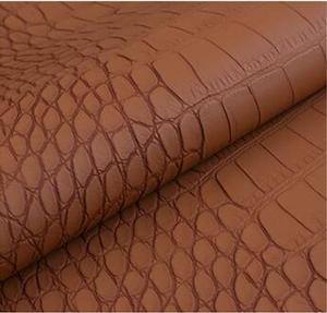 โรงงานขายส่งจระเข้นูนออกแบบพีวีซีหนังเทียมผ้าสำหรับทำมือกระเป๋า - Product Image 6