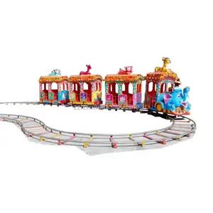 Nhà máy trực tiếp được sử dụng vui chơi giải trí công viên thiết bị/carnival ride elephant điện theo dõi trains đối với trẻ em hoặc kiddie