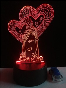 2017 Productos al por Mayor <span class=keywords><strong>de</strong></span> San Valentín romántico regalo la noche LLEVO La Lampara <span class=keywords><strong>de</strong></span> Luces <span class=keywords><strong>de</strong></span> la noche 3d - Product Image 5