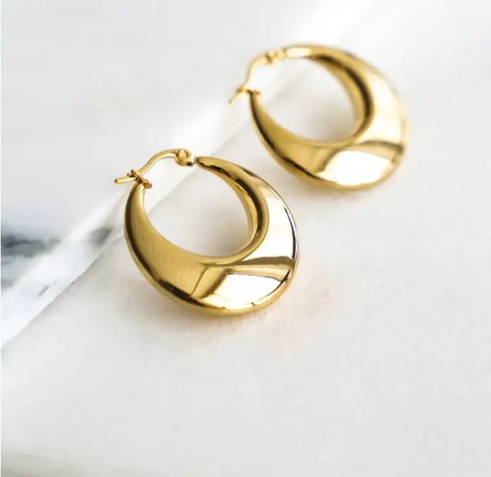 Inspire Jewelry-pendientes de aro de oro con forma de cuerno de buey para mujer, joyería de lujo de estilo sudafricano, para boda con nombre personalizado, venta al por mayor