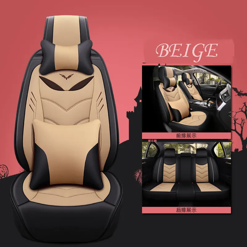 2019 Nieuwe stijl Volledige Set Fashion Design 5D Auto seat Cover 5 Zits Waterdichte Car Seat Cover met Hoge Kwaliteit