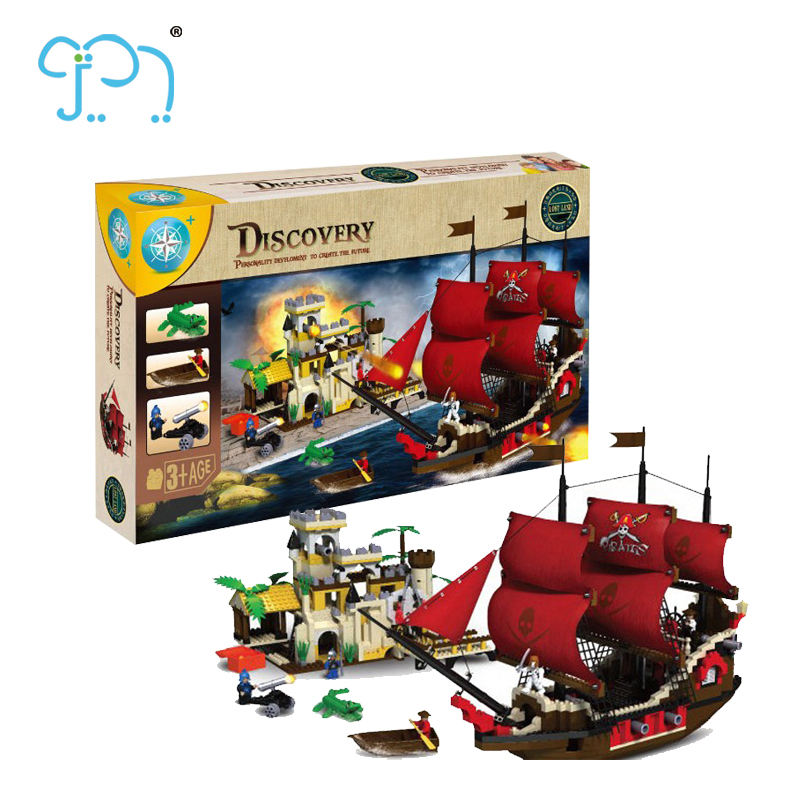 Ship Building Blocks Enlighten Lego Pirate Ship Nano Block Toys