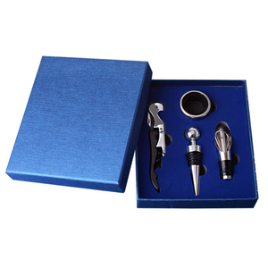 Top vendita vino apribottiglie <span class=keywords><strong>Kit</strong></span> attrezzi vino accessori regalo in acciaio inox metallo vino accessori Set di 4 - Product Image 4