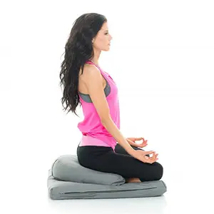 Coussin de méditation de Yoga rond imperméable, fait à la main, sarrasin organique, pour méditation