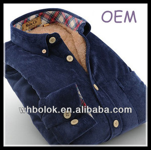 <span class=keywords><strong>Camicia</strong></span> di <span class=keywords><strong>velluto</strong></span> a <span class=keywords><strong>coste</strong></span> da <span class=keywords><strong>uomo</strong></span> alla moda con fodera in pelliccia camicie invernali firmate - Product Image 2
