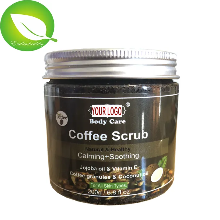Новые продукты, скраб для тела 200 мл, частная торговая марка, натуральный лучший уход за кожей, кофейный скраб для тела