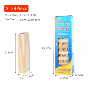 Bán buôn đồ chơi giáo dục hoặc tùy chỉnh Số kỹ thuật Số khối xây dựng bằng gỗ Tháp bộ - Product Image 1