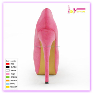 Plataforma del alto talón sandalias para mujeres pink tacones altos para mujer peep toe zapatos - Product Image 4