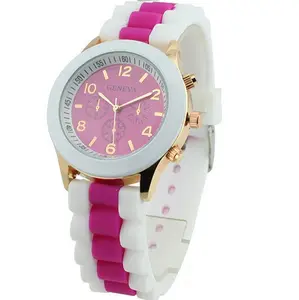 New arrival 12 colors Ladies Watch ,Classic Geneva Silicone Jelly watches for women and men