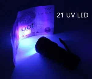 21LED यूवी प्रकाश नोट टॉर्च सामरिक मशाल दीपक का नेतृत्व किया
