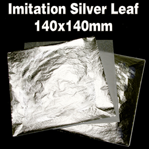 14X14 cm 모조 실버 리프 호일 시트 1000 시트 이탈리아 알루미늄 잎 홈 장식 고품질 - Product Image 3