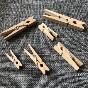 공장 저렴한 가격 소나무 나무 Clothespins 자연 연꽃 나무 못 홈 장식 나무 클립