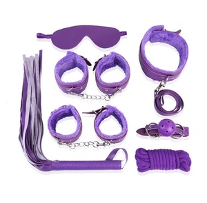 SacKnove Wholesale 7Pcs Adult Sex Toys Furry Leather Handcuffs Ball Whip Kit Fetish <strong>BDSM</strong> Bondage <strong>Set</strong> for Couples - Product Image 4