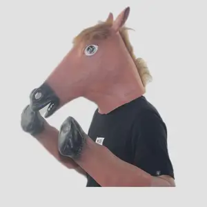 Unique design funny animal horse shape latex mask for party