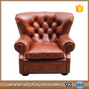 Vintage cuero rojo profesor sofá silla - Product Image 1
