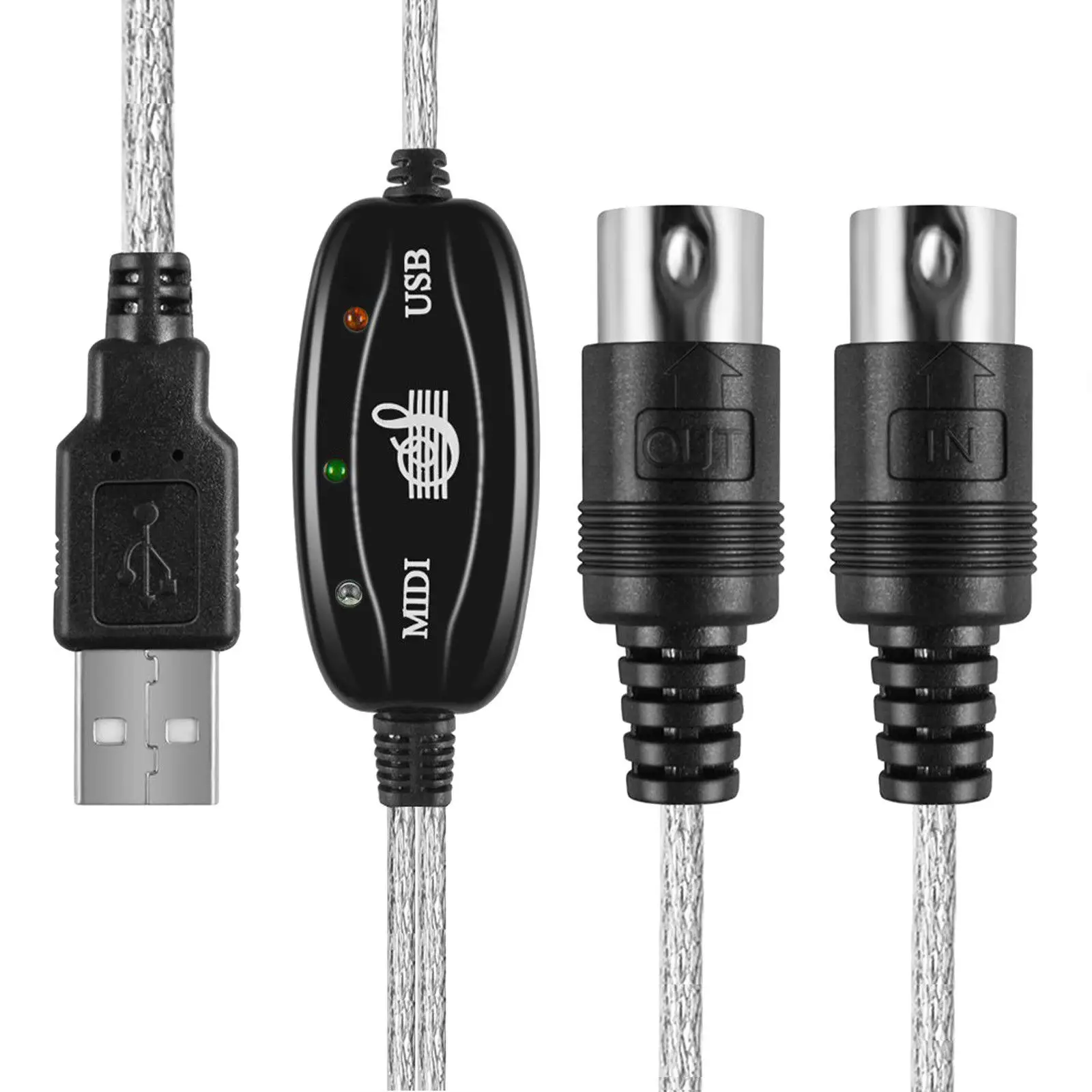 USB-zu-MIDI-Kabel konverter PC-zu-Musik-Tastatur adapter MIDI-Kabel-Tastatur synthesizer