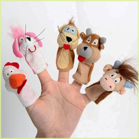Poupée 5 animaux en feutre pour filles, éducation des enfants, mignonne 17 pouces, à vendre
