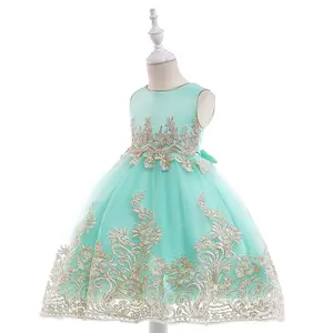 Robe courte turquoise pour bébé, vêtements pour filles, tenue de princesse frock, vente en ligne, collection