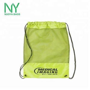 Barato al por mayor Eco amigable reciclado promocional de Nylon deporte mochila tejido no tejido Tote lazo bolsa - Product Image 5