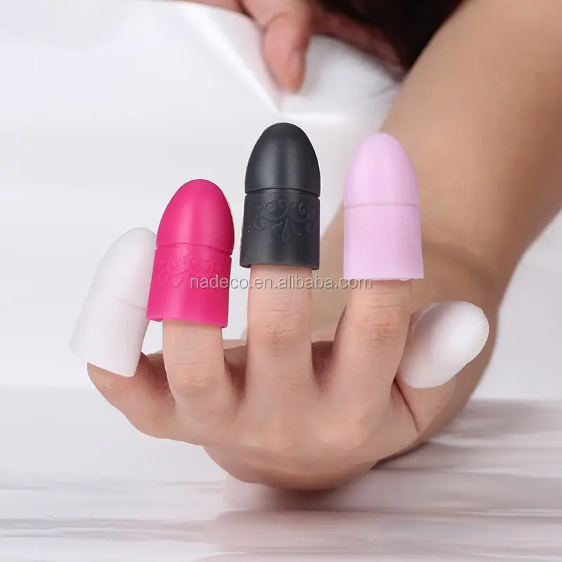 Nail polish silicone ditali gel uv nail remover con colore differente