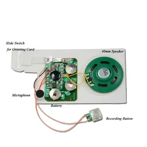 Kerst verjaardag mini wenskaart sound module