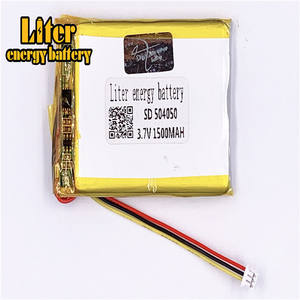 1.25-3 P lithium polymer battery 504050 3.7 V 1500 mah Li-polymer lipo battery battery with wire lead - Product Image 2