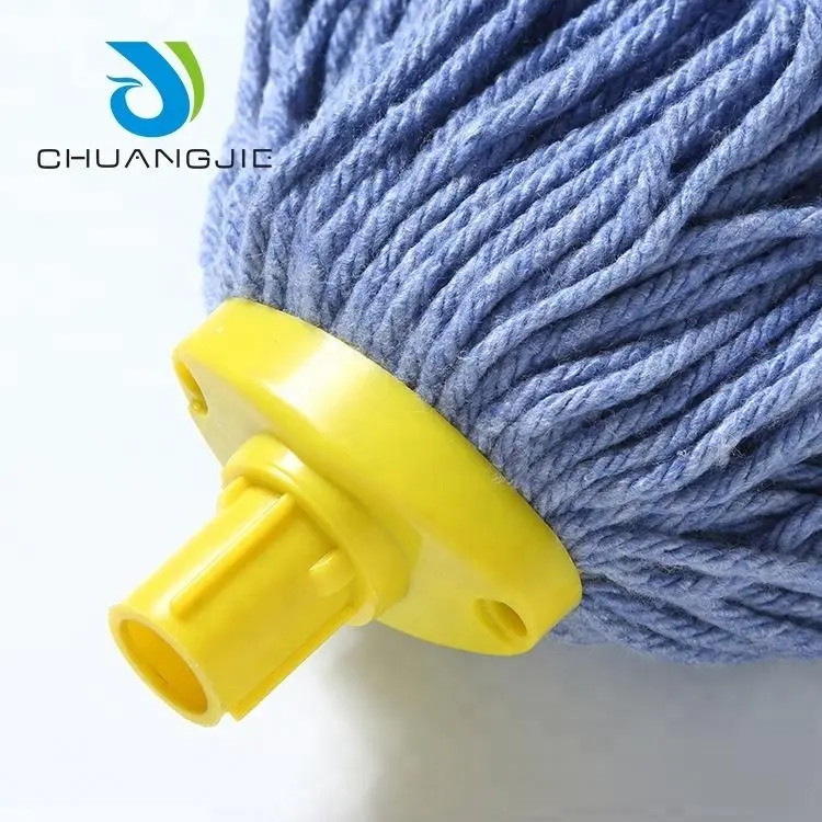 Wholesale high quality industrial floor mop replacement cleaning tool magic twist cotton mop head refill