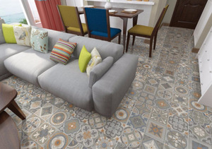Kaymaz dekoratif çini çimento karo el yapımı fayans banyo fayansı 20x20 - Product Image 6