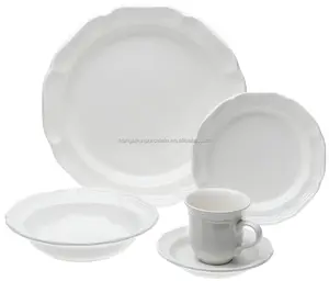 Service de table en porcelaine blanche gaufrée, pour la maison de chine, 2021