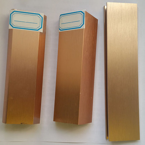 Wahou !! Revêtement en poudre, profil de rail de placard en aluminium couleur chêne, profil en aluminium décoratif finition bois anodisé brossé - Product Image 3