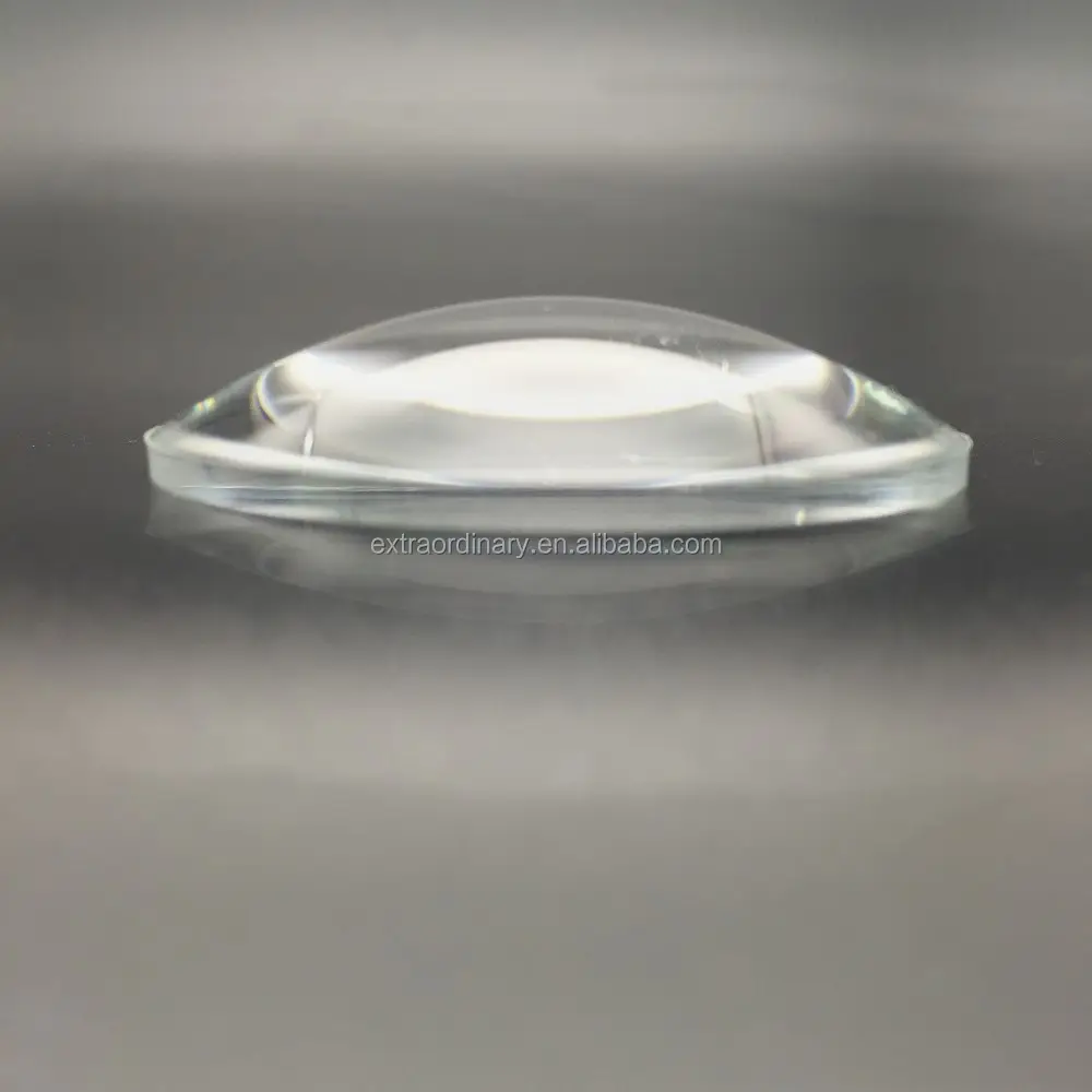 PMMA plano lente convessa 48mm di diametro e 70mm lunghezza focale